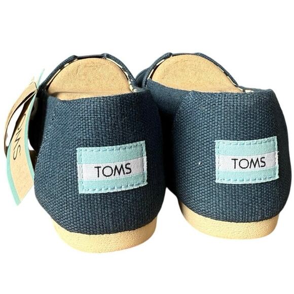 TOMS Alpargata Heritage Canvas Cobalt Slip-On - Women's Size 6 - Picture 2 of 7